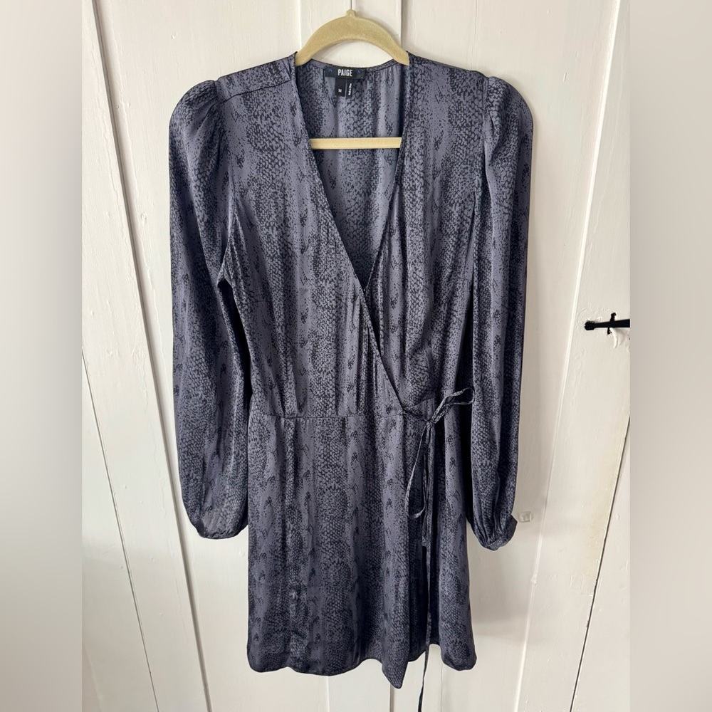 Paige Snakeskin Wrap Dress